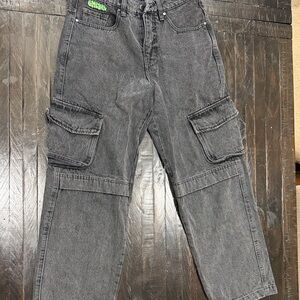 Empyre Charcoal Straight Leg Cargo Pants